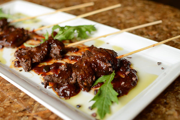 Cocoa-Spice Rubbed Beef Skewers