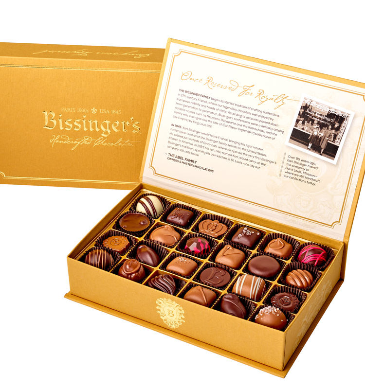 Bissinger's luxury gold corporate chocolate gift box