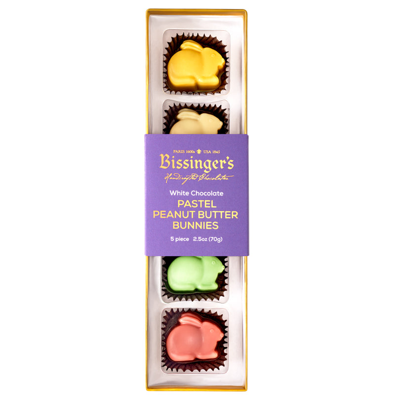 White Pastel Peanut Butter Bunnies Flight - 5 PC