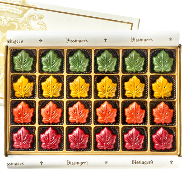 Dark Chocolate Fall Leaf CARAMELS 24 PC